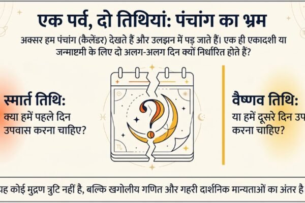 "दीक्षा-भेदेऽपि गृह-एकता: एकादशी एवं जन्माष्टम्यादि व्रतों में संप्रदाय-द्वंद्व का शास्त्रीय समाधान"